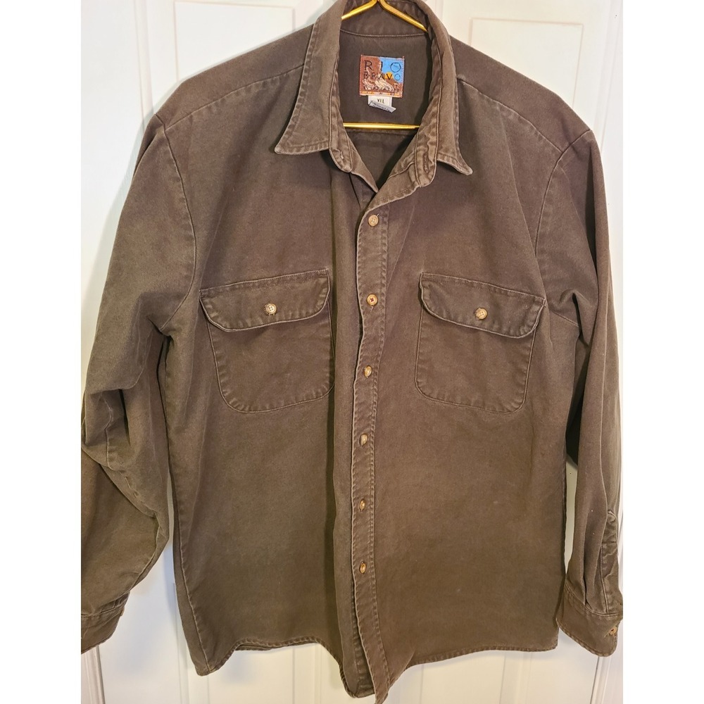 RIO BRAVO PRESTIGE BUTTON UP SHIRT MENS Sz XLL 100% Cotton Camp Cowboy Western